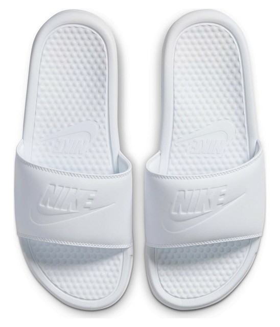 white nike slides size 6