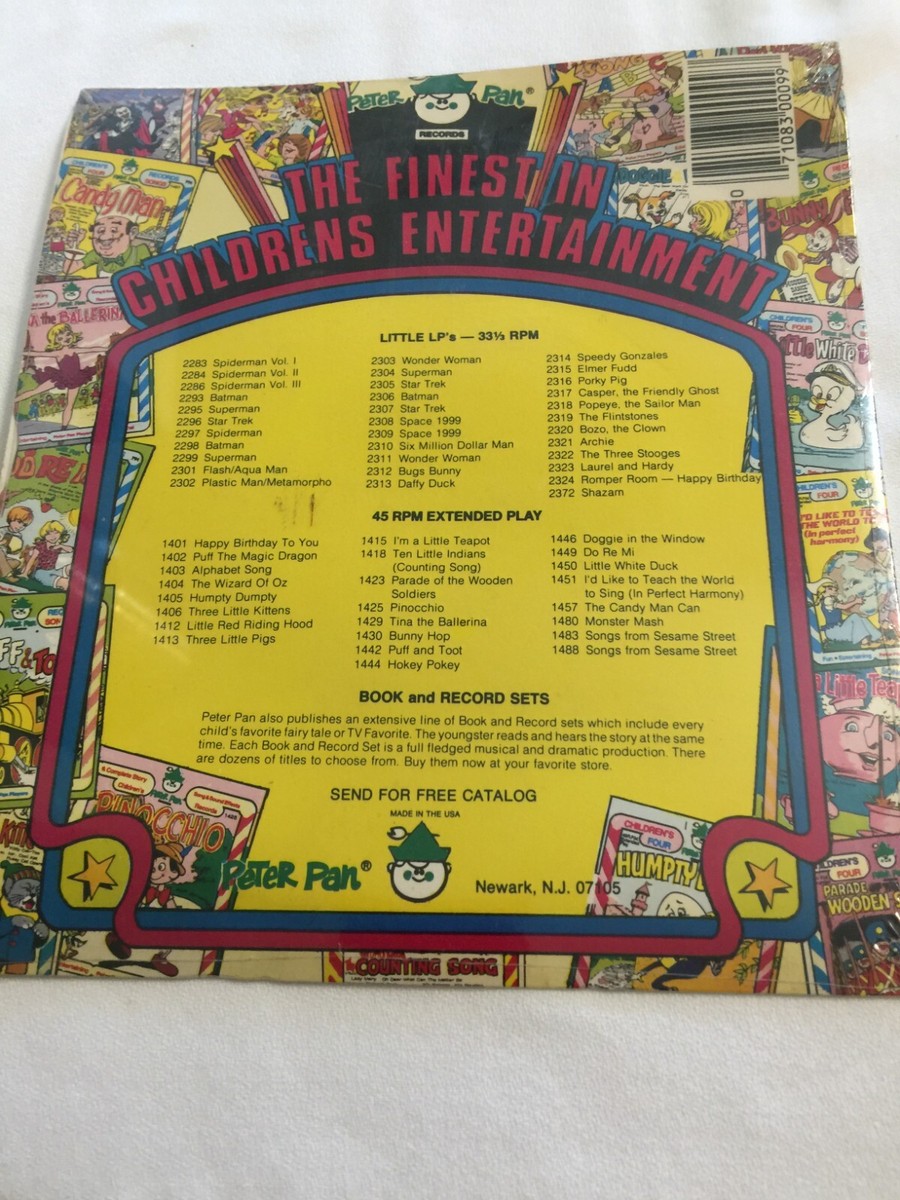 Vintage Peter Pan Records Ten Little Indians The Counting Song 45