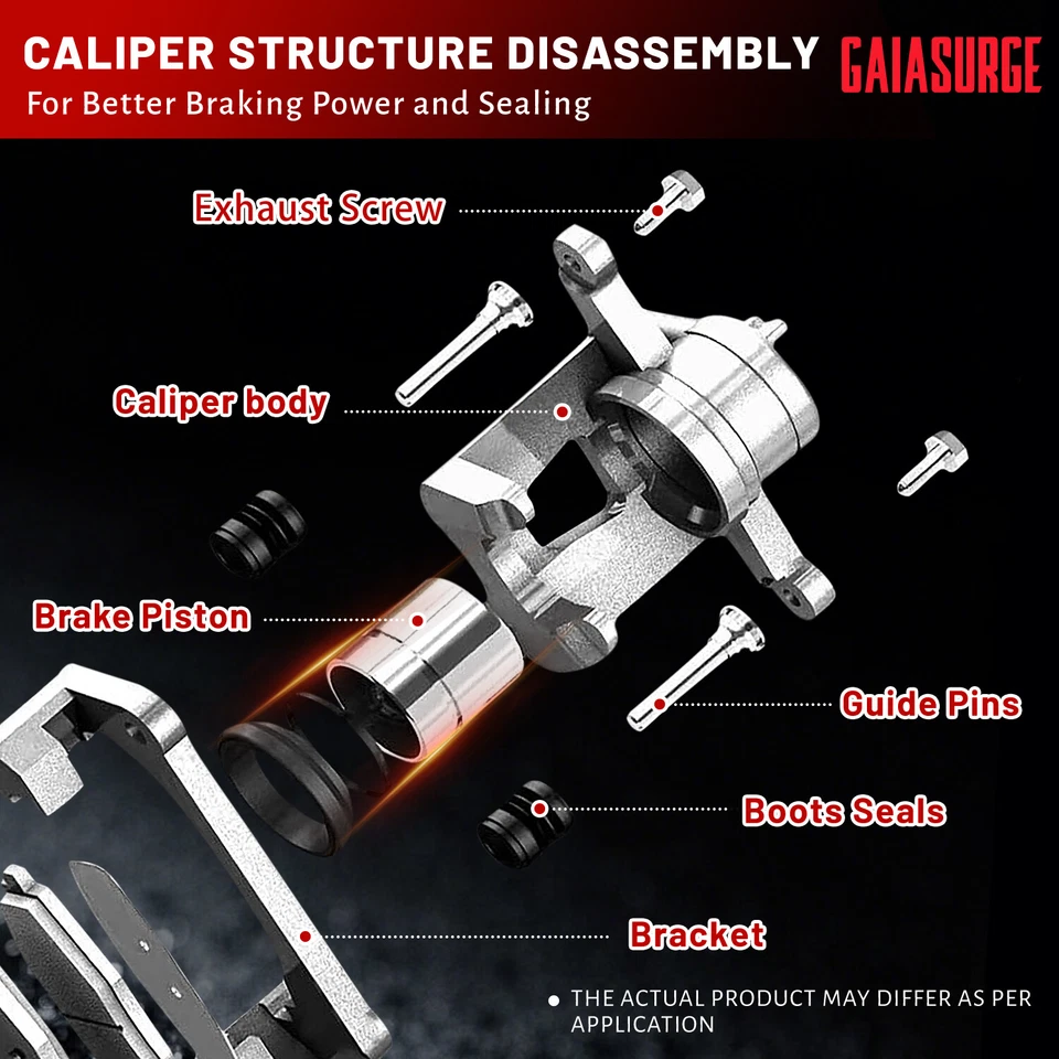 2pcs Front Left Right Brake Calipers w/ Bracket For 99-01 Lexus RX300 V6 3.0L Foto 4 de 4