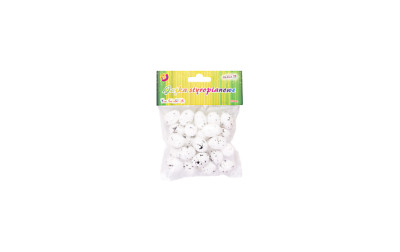 VALICLUD 100 Stück Gesprenkelte Schaumstoff-Ostereier – Mini-Eier 1,8 Cm, Weiß, Für Oster-Deko, Basteln & Geschenke