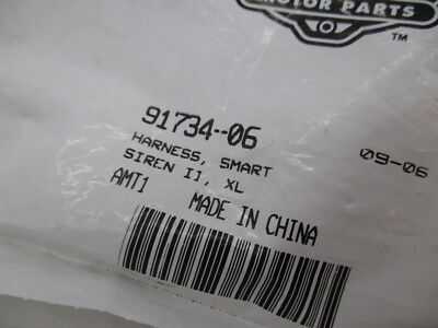Factory OEM Harley-Davidson Harness Smart Siren II X 91734-06 for