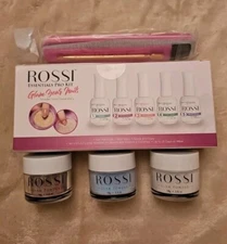 Rossi Nails Glam Your Nails Essential Pro Kit NEW IN BOX 3 Powder Kit With Tools