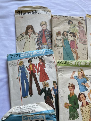 LOT Vintage Sewing Patterns Sizes Simplicity Advance McCalls Precut Preowned (E) - Picture 2 of 10