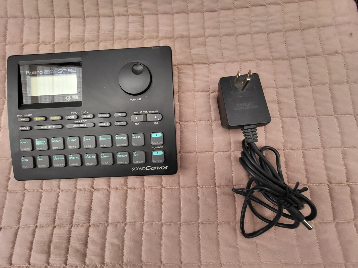 Roland SC-33 MIDI Sound Canvas ModuleSC-33, with generic adaptor