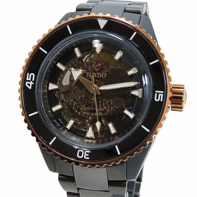 Used RADO Captain Cook R32127162 Black Dial Watch Automatic Winding Men's