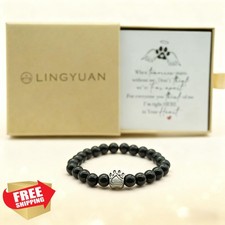 LINGYUAN Pet Memorial Bracelet, Dog Cat Loss Sympathy Gift