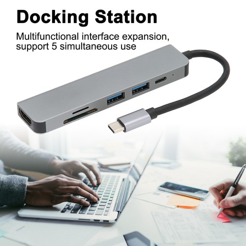 Docking Station 6 In 1 USB Expansion Dock For Type C Channel Computers FY - Afbeelding 21 van 22