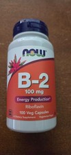 NOW Foods Vitamin B-2 100mg - 100 Capsules Exp 8/2029