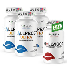Hallprost Ultra  Free Hallvigor  Prostate Supplement  Libido Booster - 180 ct