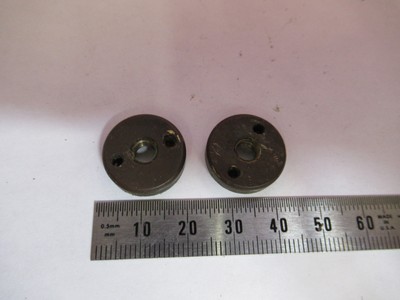 ANTIQUE LEITZ WETZLAR GERMANY BRASS SPANNER NUTS MICROSCOPE PART AS PIC V7-A-32