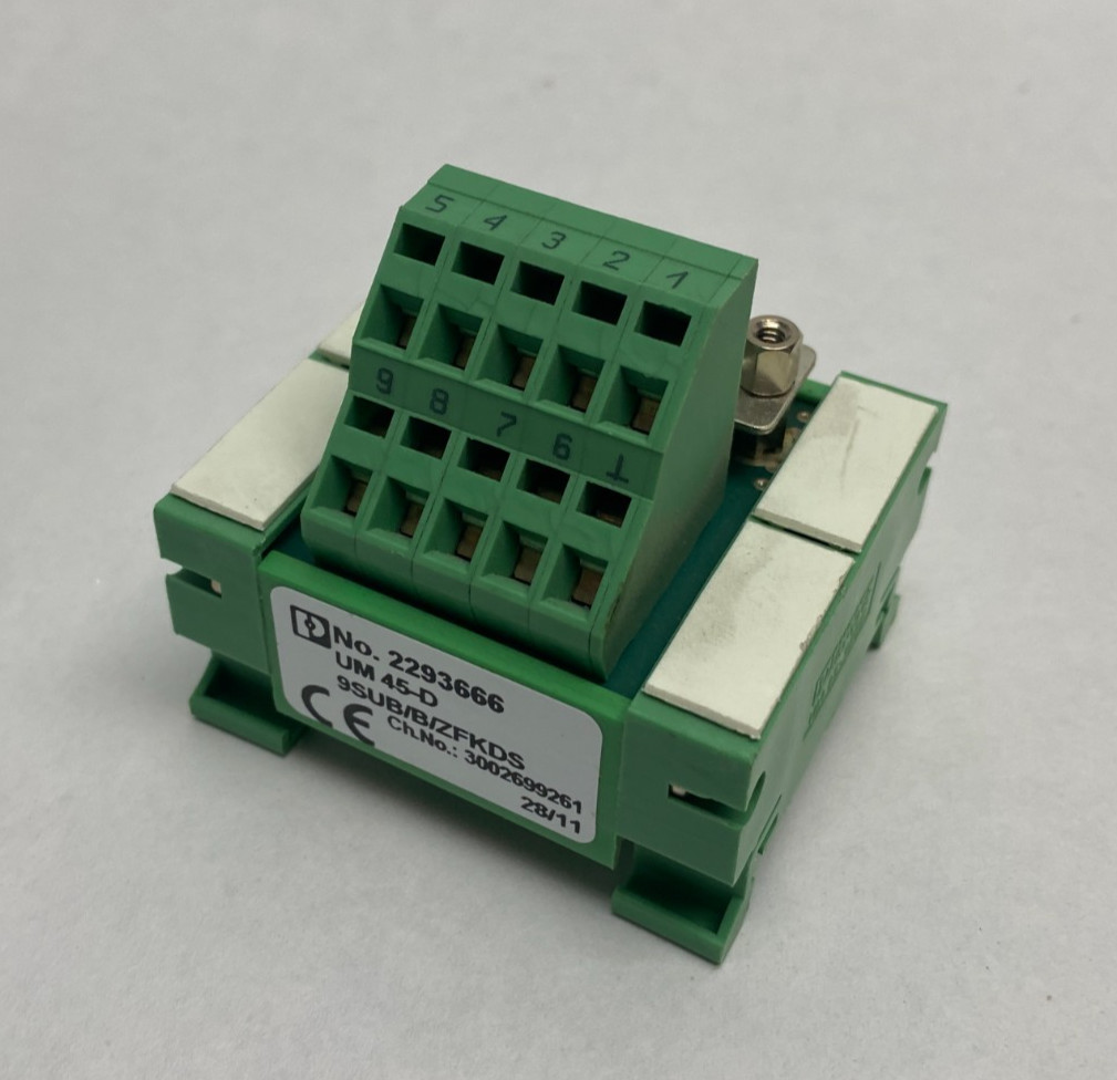 Phoenix Contact 2293666 VARIOFACE Termination Board UM 45-D 9SUB/B/ZFKDS