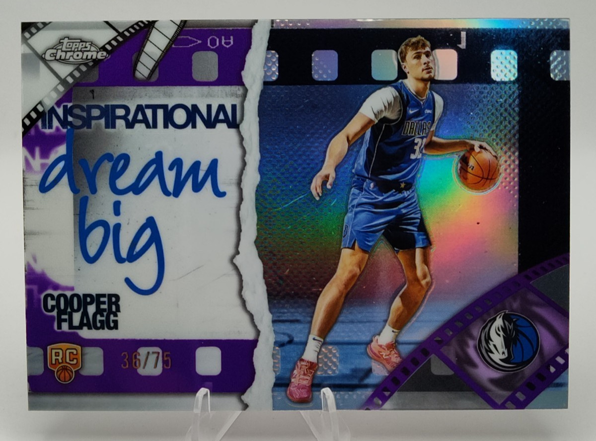 2025-26 Topps Chrome Cooper Flagg RC Rookie Inspirational PURPLE Refractor /75
