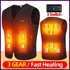 Smart Fleece Heated Vest Men USB Electric Self Heating Vest Women.