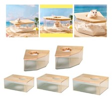 Haustier Hamster Sandbad Box Transparent Acryl Toilette Graben Sandbehälter