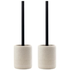 Toilet Brush and Holder Set, 2 PCS Decorative Toilet Bowl Brush and Holder Se...