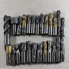 Machinist Tool Lot Of End Mills And Other Milling Tools As Seen 
