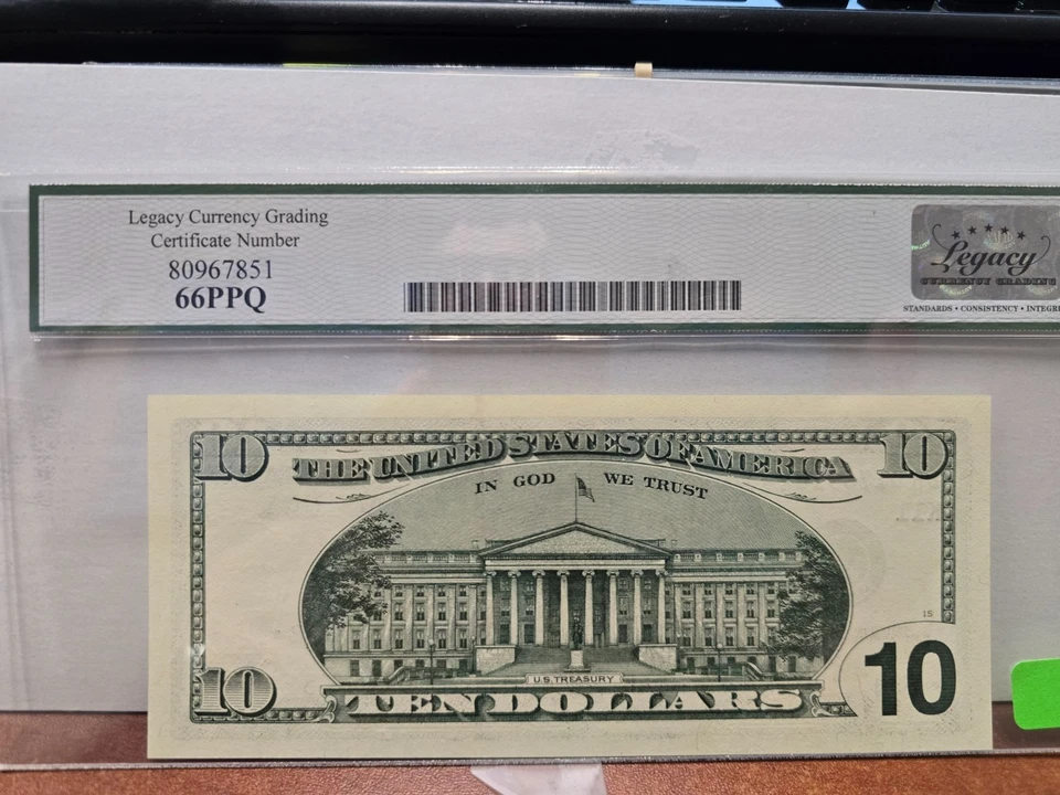 Fr. 2034-K* (BK* Block) 1999 $10 Dallas Federal Reserve Star Note Crisp - Image 4 of 4