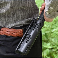 New Black Baton Holder Expandable Plastic Swivelling Case Telescopic Holster US