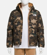 The North Face Big Boys Green Reversible Mount Chimbo Hooded Jacket Size M 10 