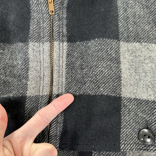 Vintage Woolrich Double Mackinaw Cruiser Jacket Mens M Shadow Plaid Wool 40s 50s - Picture 9 of 24