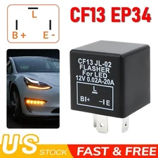 Turn Signal Hazard LED Flasher Relay CF13 3Pin No Fast Hyper-flash Blinker 3-pin