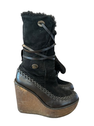 Botines COACH X BLITZ "Fringe Mocasin" Negro Piel de Oveja Talla 5.5 M - Imagen 9 de 12