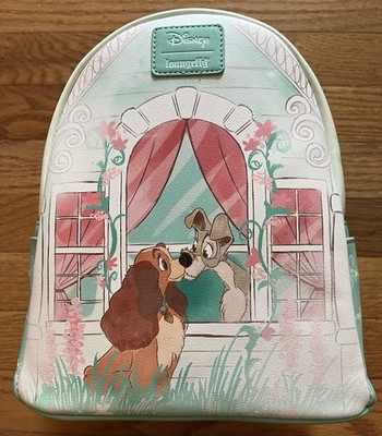 Loungefly Disney Lady And The Tramp Window Kiss Mini Backpack Puppy Love NWT