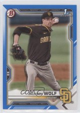 2021 Bowman Draft Blue 49/150 Jackson Wolf #BD-141 01wi
