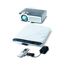 Brookstone Cineplay All-in-One Home Theater Projector & Screen Set