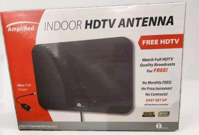 1byone Amplified HD Digital TV Antenna - Support 4K 1080P and All Older sets
