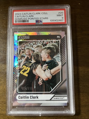 #ad Caitlin Clark Graded Mint 9. 2024 Panini #20 Pointed Stars 299 RC $68.00