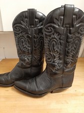 Western Boots Damen Größe 37  Schwarz Leder Westernstiefel