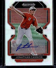 2022 Panini Prizm Draft Picks #PDP101 Jonathan Cannon Base Autographs Silver