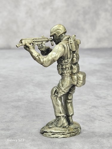 Brass Modern Soldier 3.5" Figurine Special Forces Ornament Collectible - Picture 14 of 15