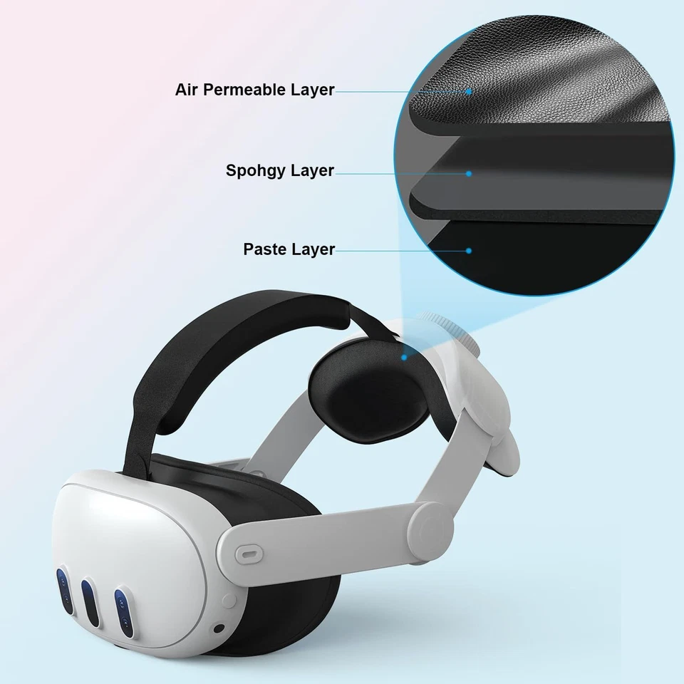 Adjustable Enhanced Comfort Support Head Strap For Oculus Quest 3 Meta Quest 3 - image 4 of 4
