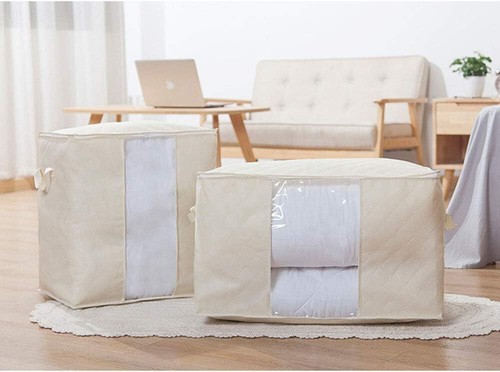 4X Clothes Storage Bags Zipped Organizer Underbed Wardrobe Cube Closet Boxes UK - Picture 6 of 15