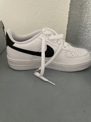 Nike Kid's/Women's Air Force GS White/Black Running Shoes