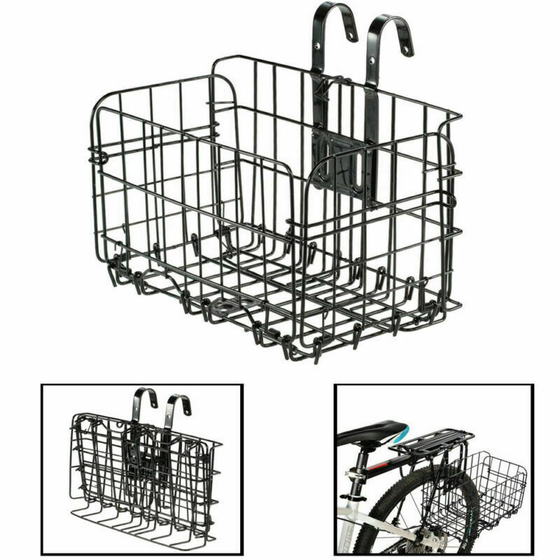 Bike Basket Front Rear Metal Wire Storage Carrier Us Shipping
