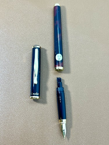 "Unused Item" PILOT Cavalier Fountain Pen Fine-Nib Black & Red Marble Pattern - Picture 7 of 24