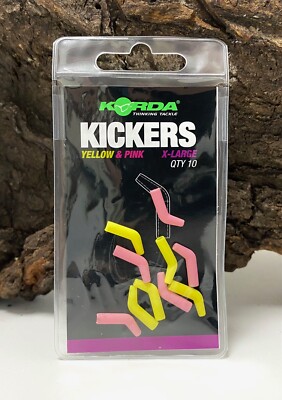 Korda Yellow Pink Kickers X-Large XL 10 Stück Gelb Pink Zubehör Haken Gummi