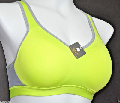 CHAMPION Sports Bra padded concealing petals Power smooth Max support XS Lime