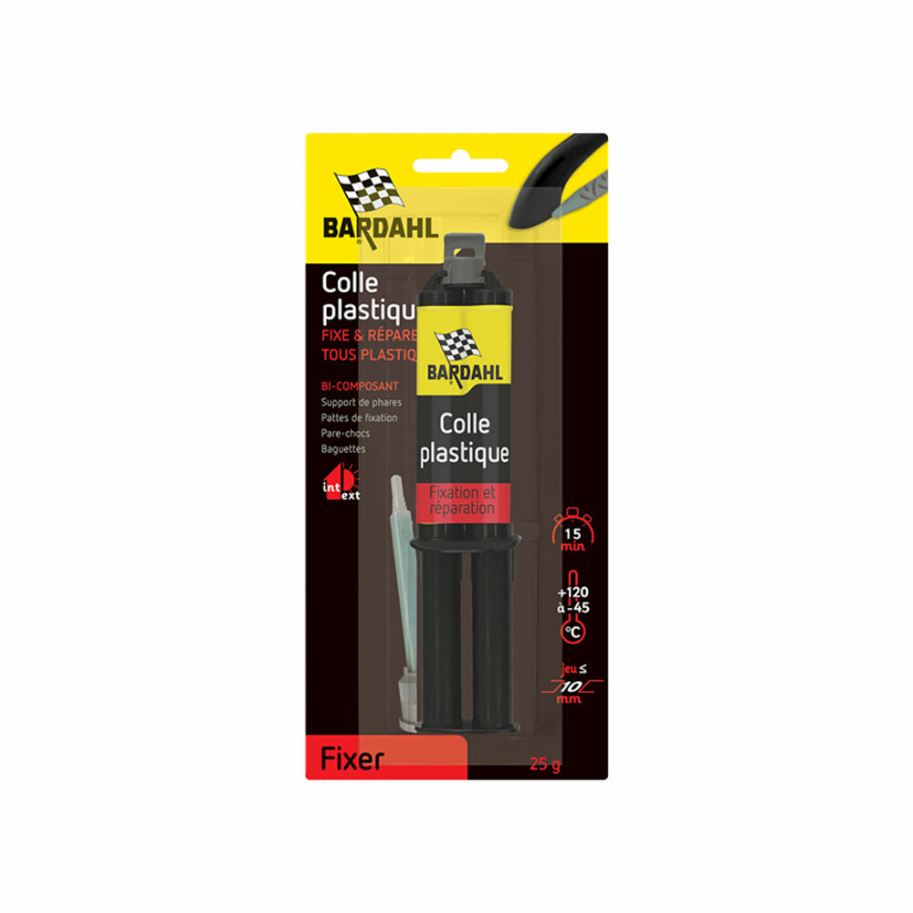 Colle plastique Bardahl 25ml pour réparer un carénage de moto fissuré