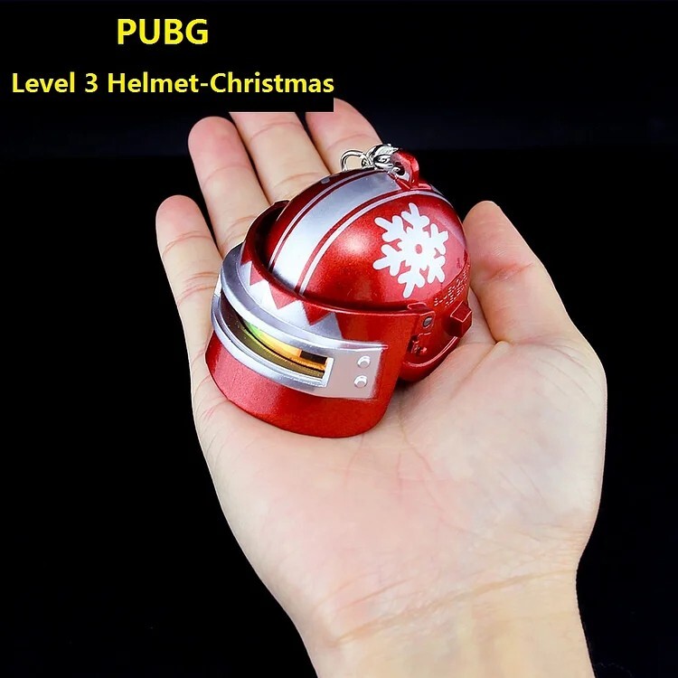 PUBG Game Weapon Model Hanging Helmet Keychain Peace Elite Level 3