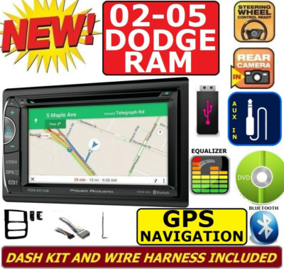 02 03 04 05 DODGE RAM GPS NAVIGATION SYSTEM DVD CD USB AUX CAR STEREO RADIO
