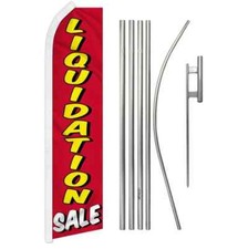 Liquidation Sale Swooper Flutter Feather Advertising Sales Flag  Pole Kit