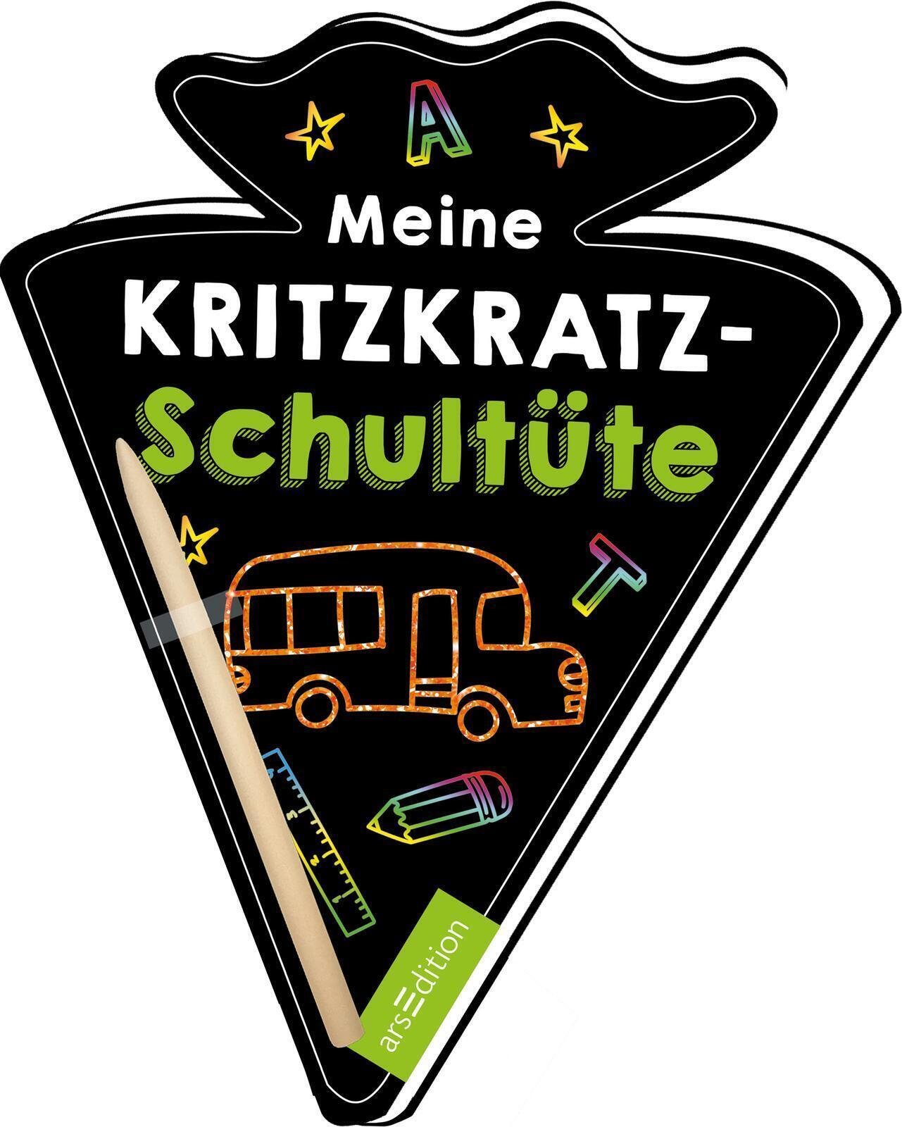 Thumbnail - Meine Kritzkratz-schultüte | Taschenbuch | Formgestanzter Block Mit