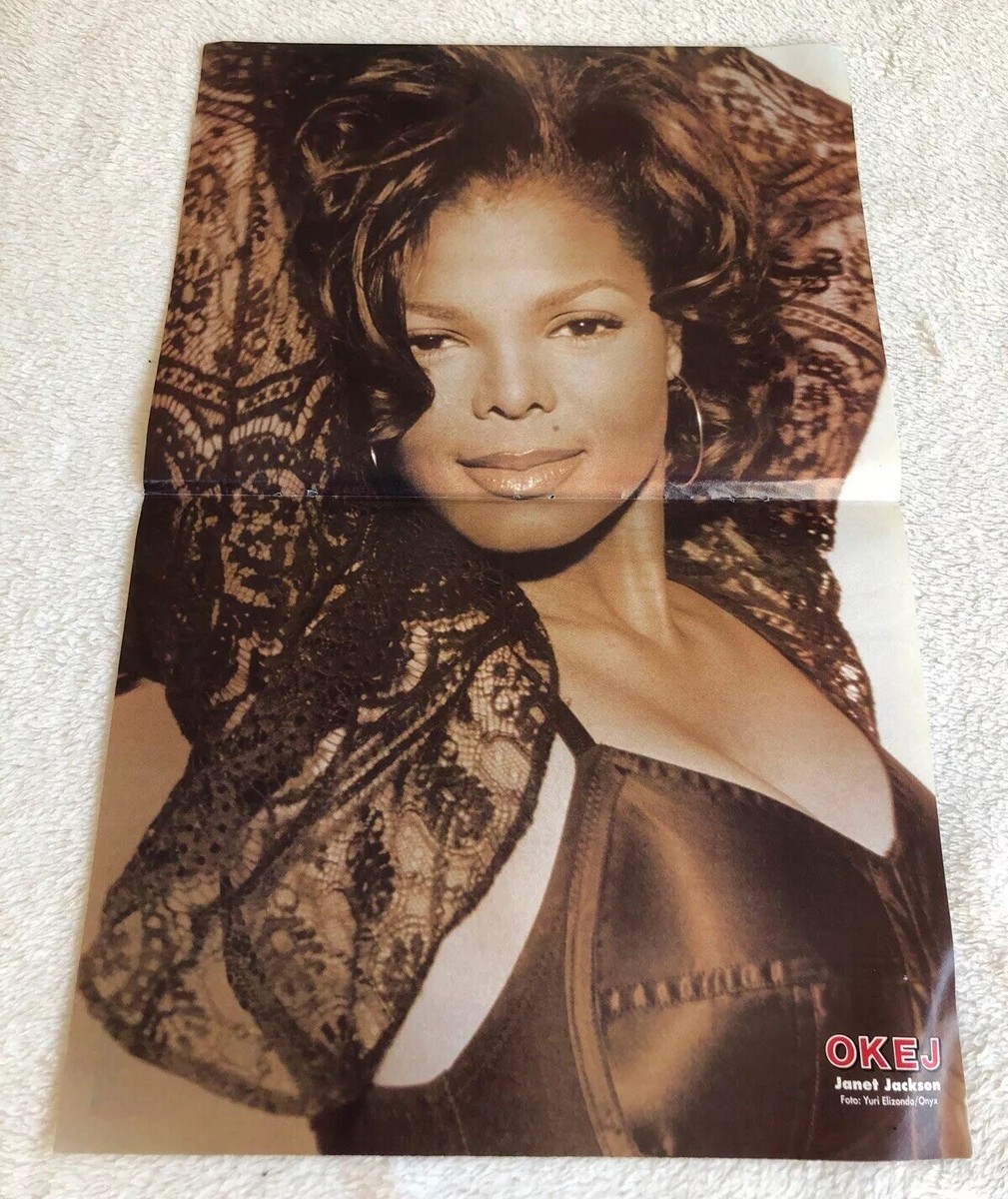 JANET JACKSON 1990s Poster Swedish Music magazine OKEJ Vintage