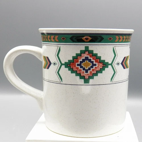 Studio Nova Adirondack Coffee Mug 3-3/4" Southwest Aztec Mikasa AS IS Chip Y2201