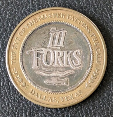 Silbermünze 3 Forks Dallas 999 Silver 1838 Two Tone Durchmesser 44 mm Rarität