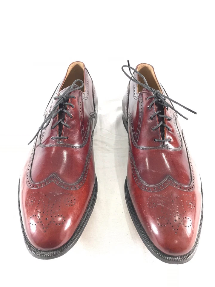 Vintage JOHNSTON MURPHY ARISTOCRAT Oxford Burgundy Leather Made in USA 91/2US
